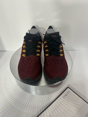Nike Women's Burgundy and Black Athletic  8.5 with Yellow Accents  Pegasus